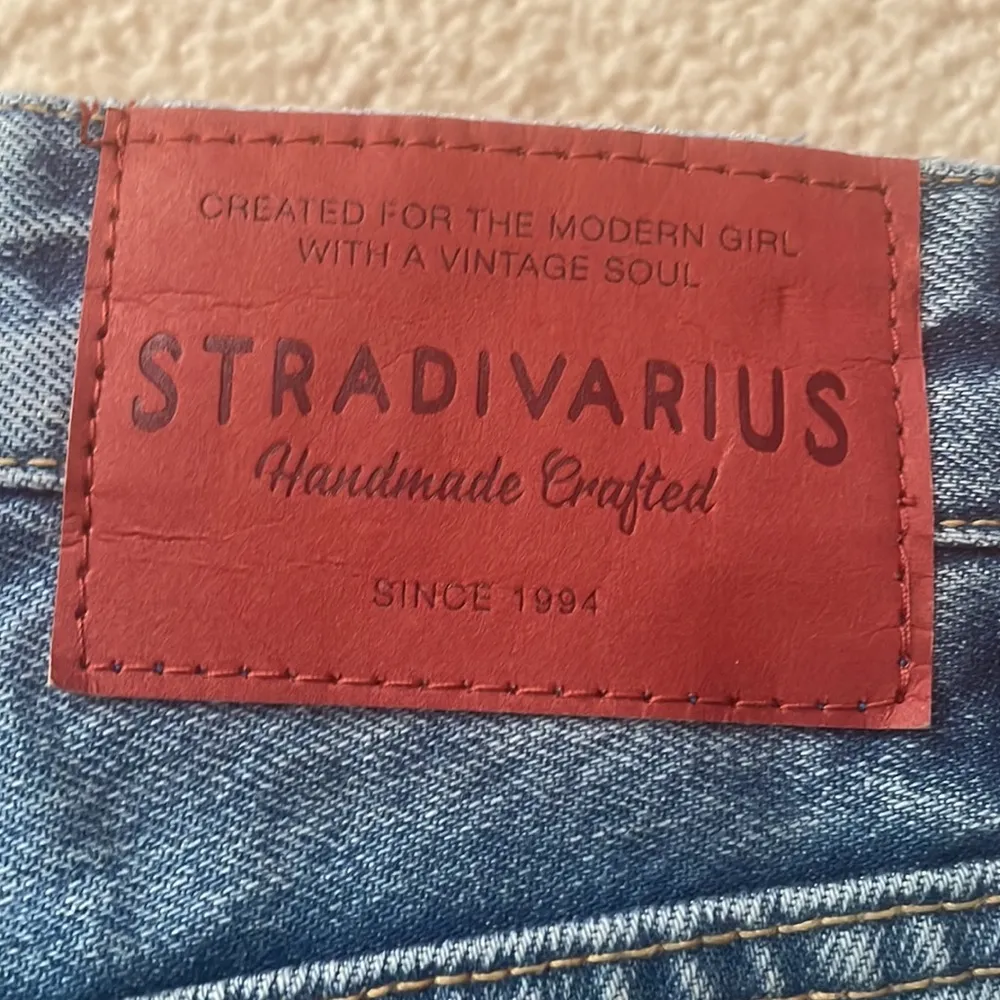 Womens New Stradivarius Handmade Craft Straight Slim Jeans - Image 7