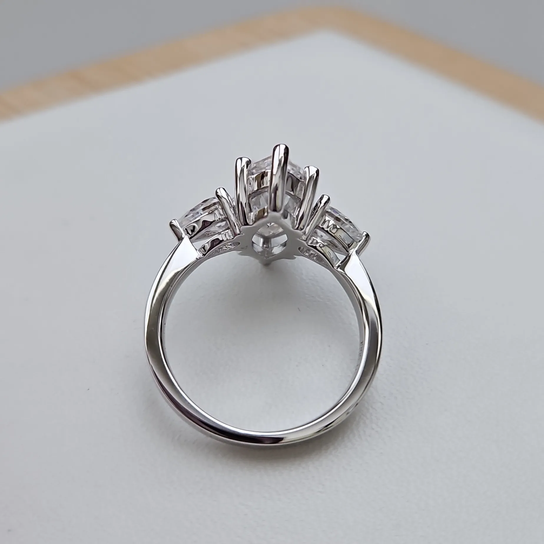 Past, Present, Future Marquise Moissanite Ring 4cttw. Size 7 - Image 7