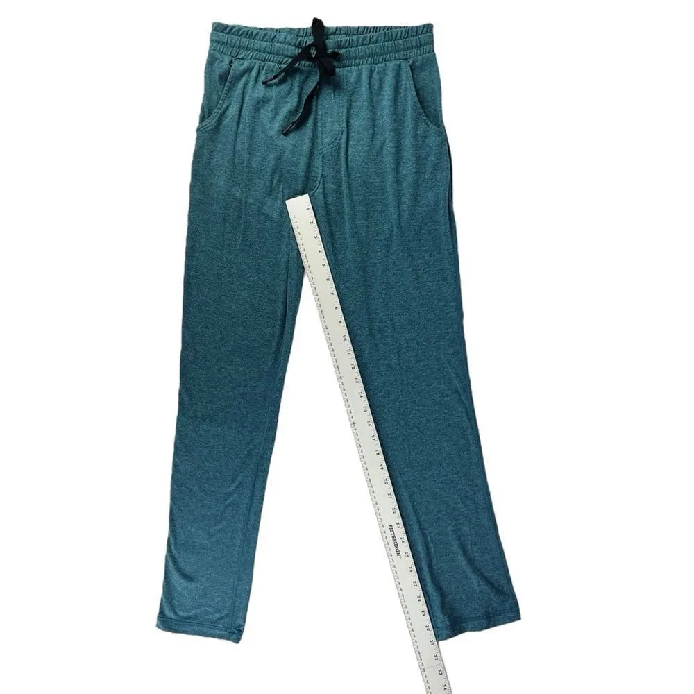 Natori Heather Turquoise Blue Soft Lounge PJ Pants Drawstring Waist Size Small - Image 3