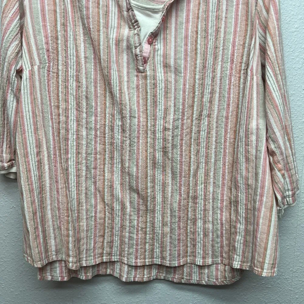 Krazy Kat Y2K Vintage Retro Metallic Grunge Feminine Fairy Cotton Womens Top XL - Image 8