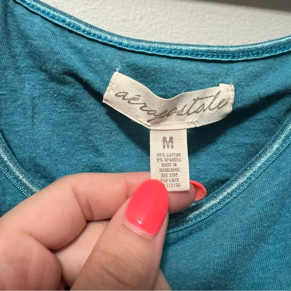 Aeropostale Blue Camisole Tank Top Size M - Image 7