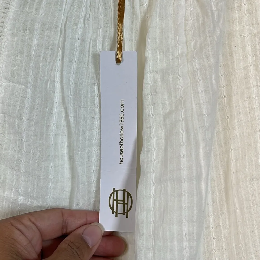 House of Harlow 1960 Ivory Floral Embroidered Sleeveless Blouse Medium NWT #7840 - Image 6