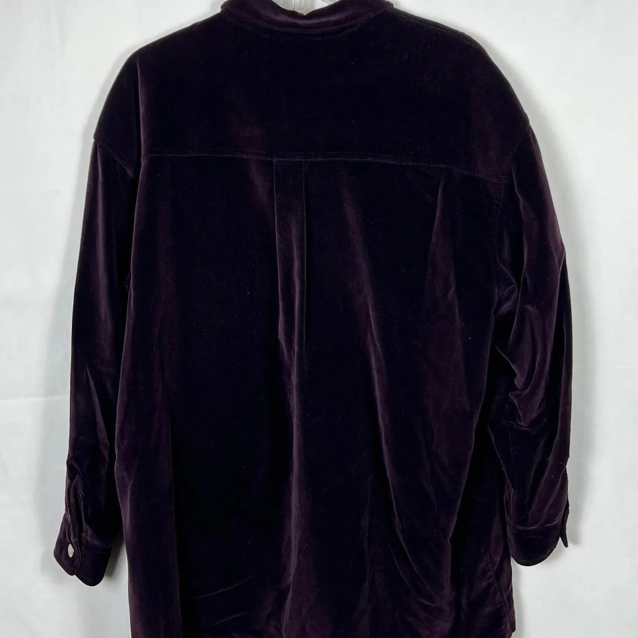 Jones New York Sport Vintage Purple Velvet Overshirt Jacket XL 1X - Image 5