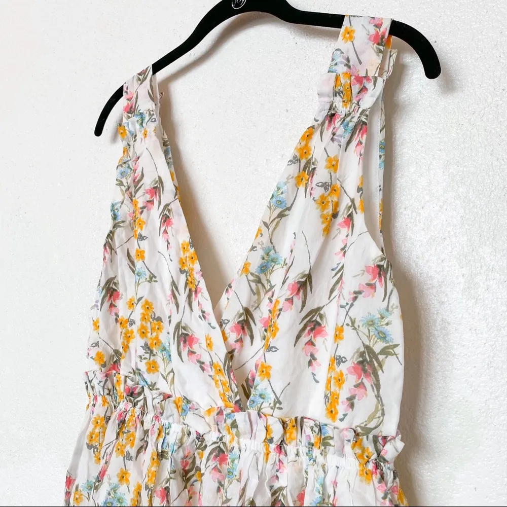 Revolve Line & Dot Fleur Floral Midi Dress Size Medium - Image 3