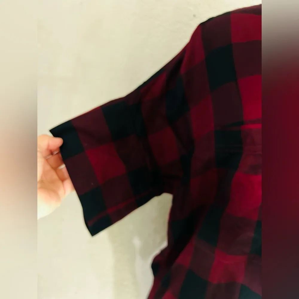 Madewell Flannel Shirt Dress Small size - Image 13