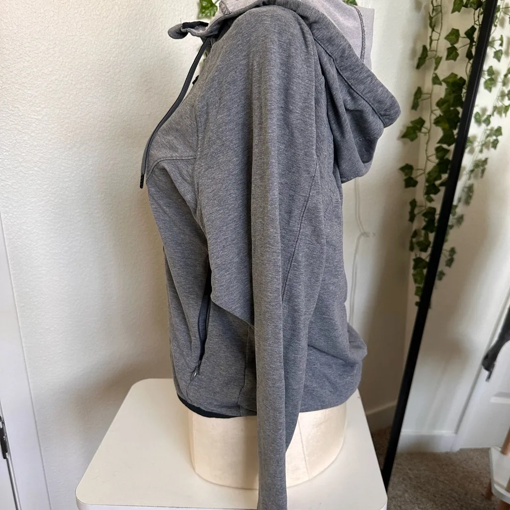 Athleta women’s grey hoodie full zip up small - Image 4