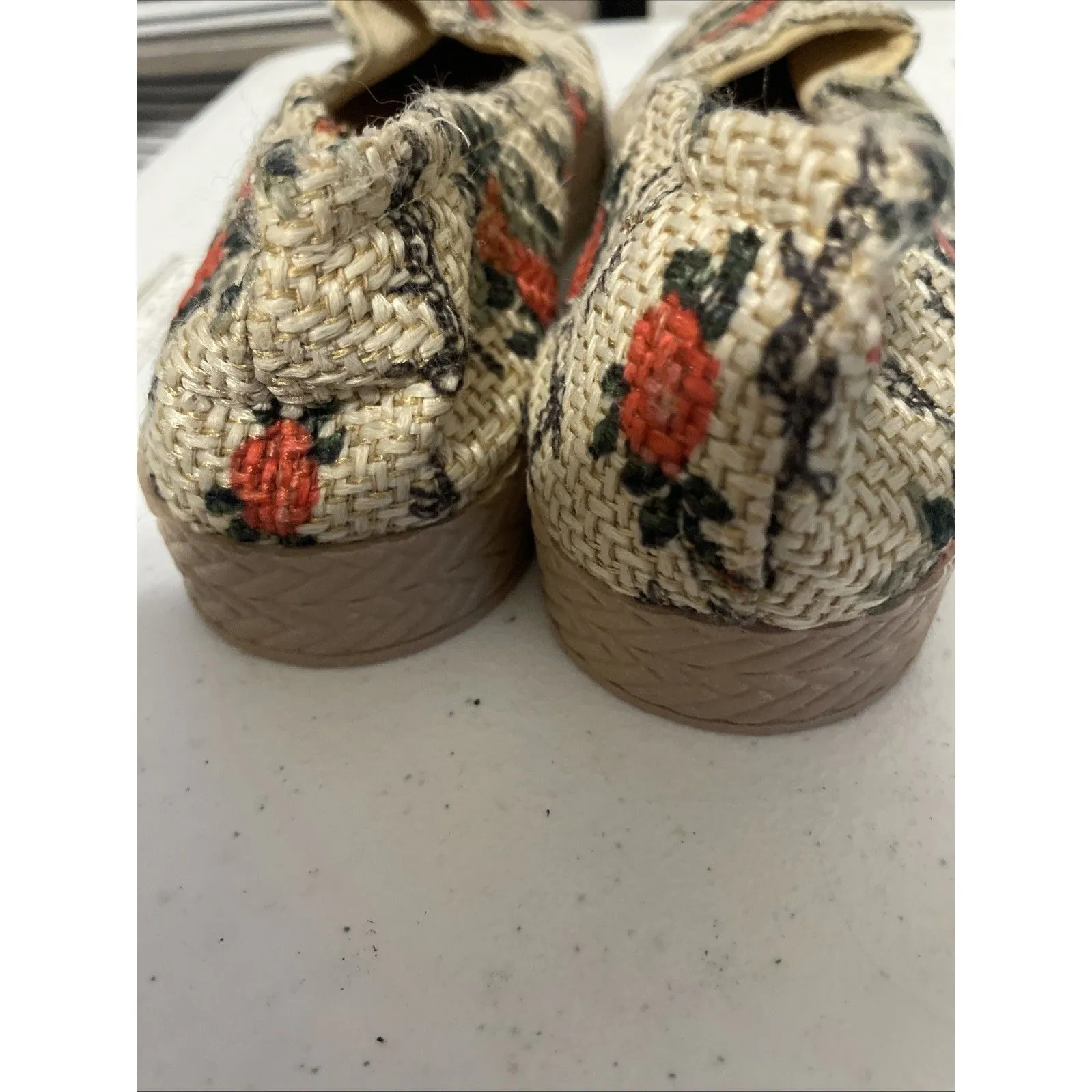 Michelle Mexico MultiColor Fabric Espadrille Flats Women’s Size 9 New Floral - Image 4