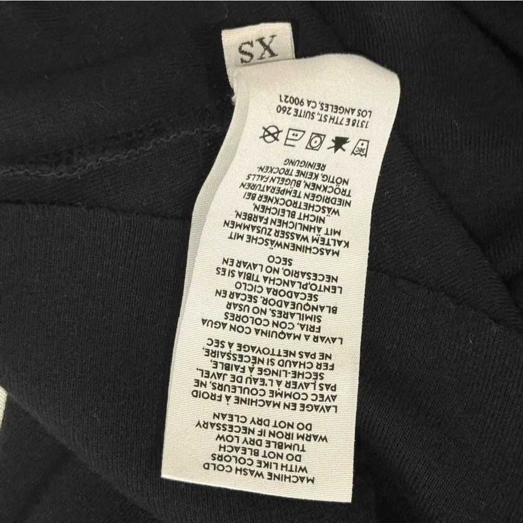 J Brand French Girl Tee Shirt Short Sleeve Black Size XS Raw Edge Minimal Chic - Image 11