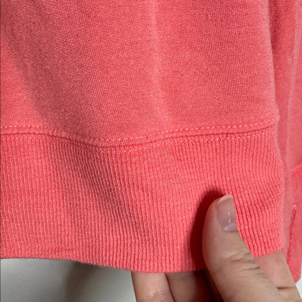 Athleta Sunrise Coral V-neck Sweatshirt with thumbholes size S - Image 6