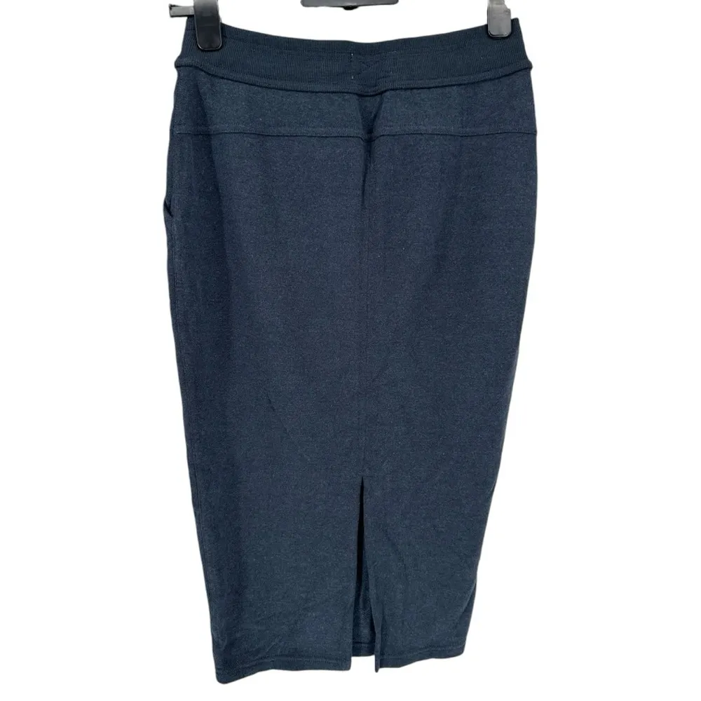 Prana Cozy Up Midi Skirt in Nautical Heather Navy Blue size XS Cozy Stretch - Image 8