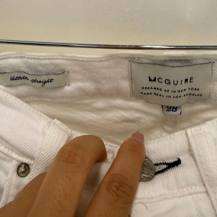 Mcguire Valletta Straight Leg Jean Lemonade Spring‎ Summer Size 28 - Image 3