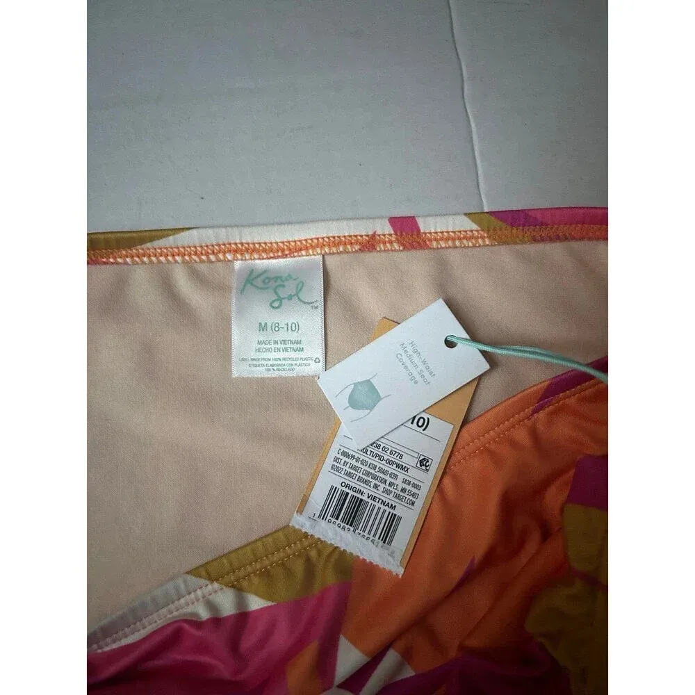 Kona Sol Women's High Waist Bikini Bottom size M NWT - Image 4