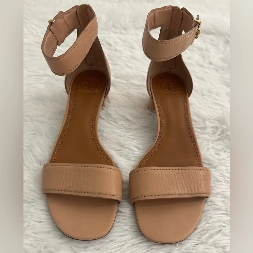 Tory Burch Tana Nude‎ Ankle Strap Sandals Shoes 8.5 8 1/2 - Image 2