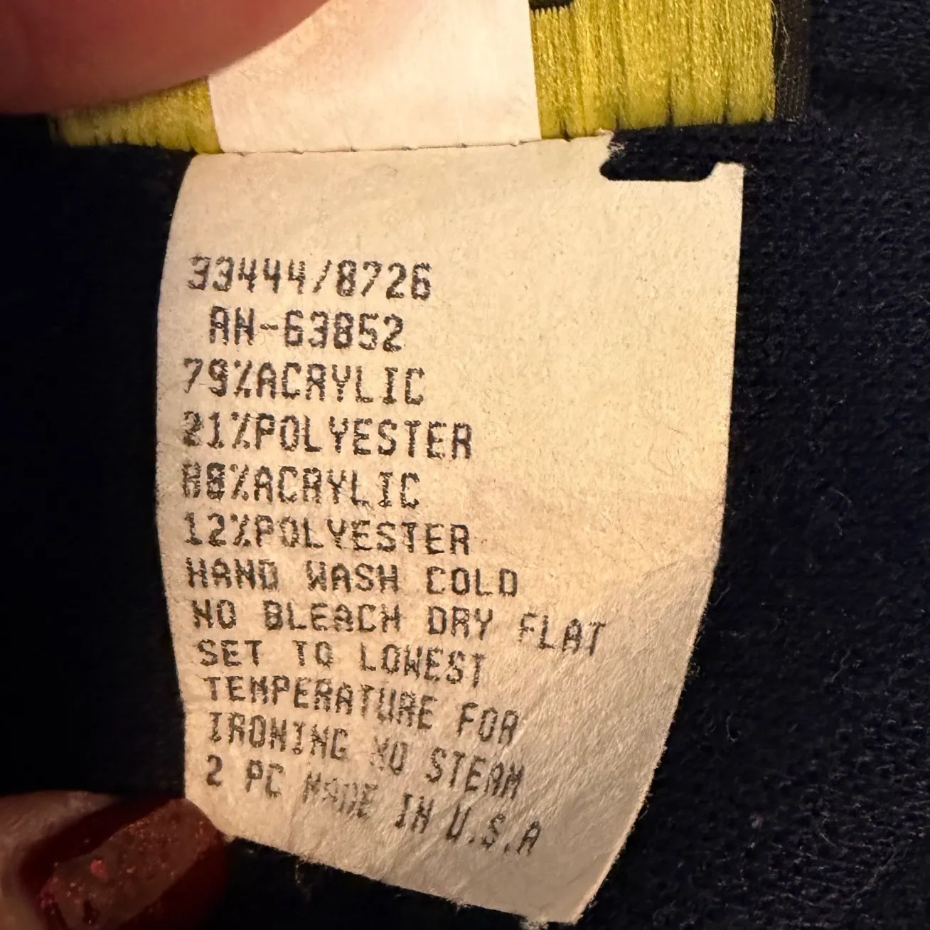 Stuart Alan Womens Cardigan Sweater Jacket Navy Green Argyle Button Front Sz 18 - Image 5