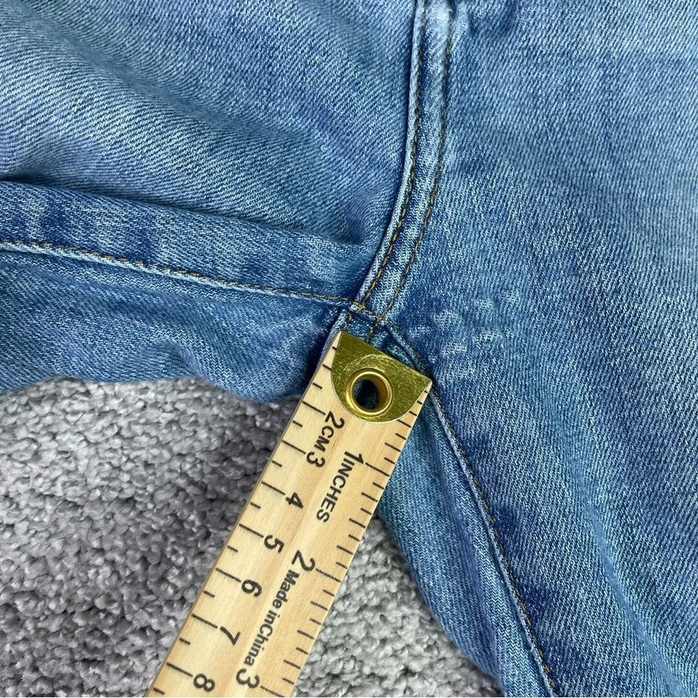 7 For All Mankind Edie Jeans Women’s 26 Blue Slim Straight High Rise Denim - Image 5