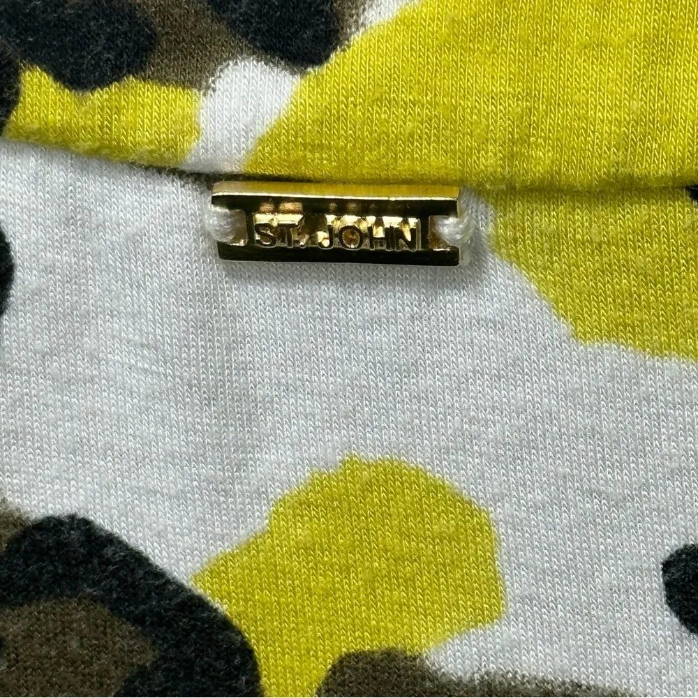 St John Leopard Style Boatneck Blouse - Image 8