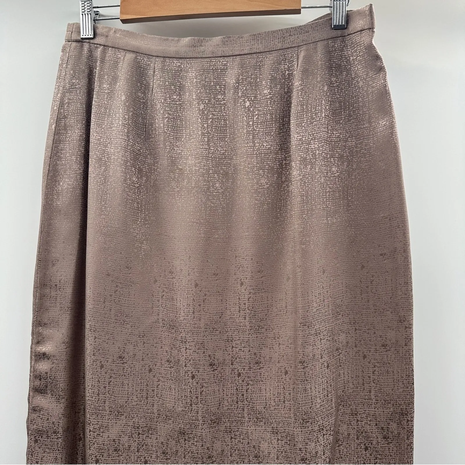 Adrianna Papell 100% Silk Beige Blazer Skirt Set Size‎ 12 - Image 5
