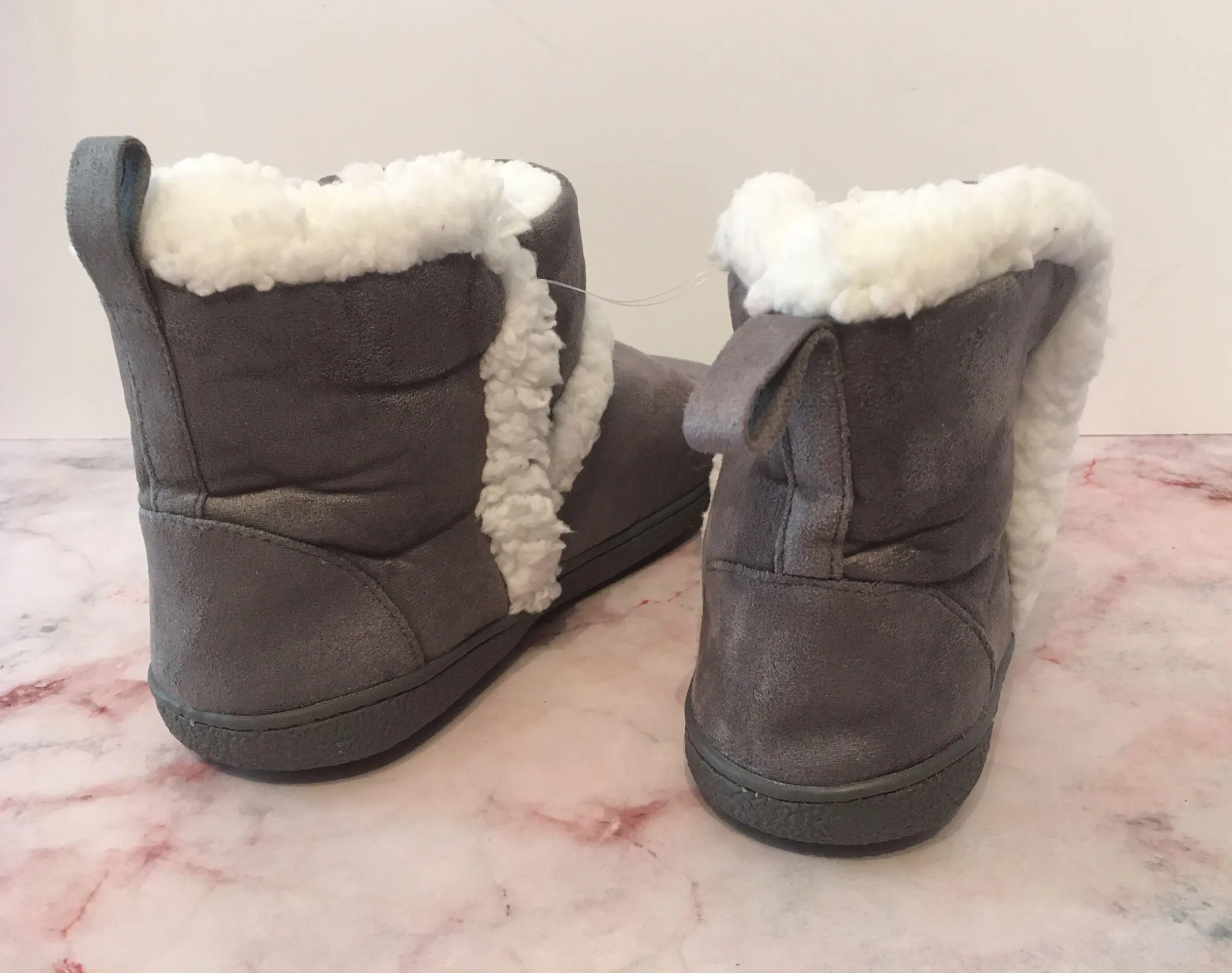 Gray Bootie Slippers, Size 9/10 - Image 4