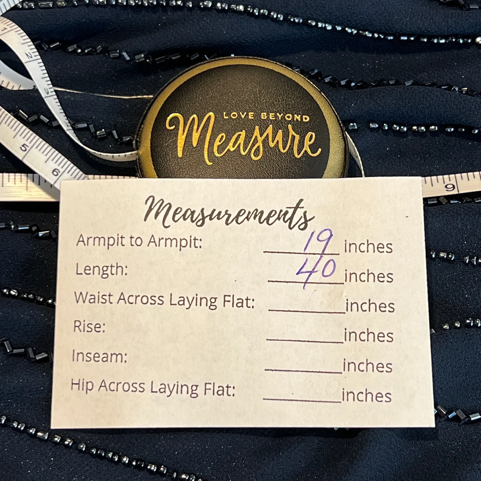 Jkara Embellished Beaded Cocktail Dress 14 Glam Evening Formal Holiday Party Blue - Image 3