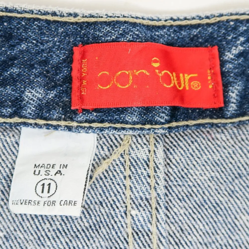 Vintage 90s Bonjour Dark Wash Denim Pencil Skirt - Image 10