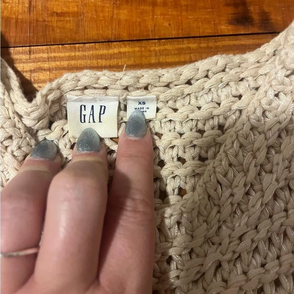 GAP Cream Chunky Knit Sweater tank - Image 2