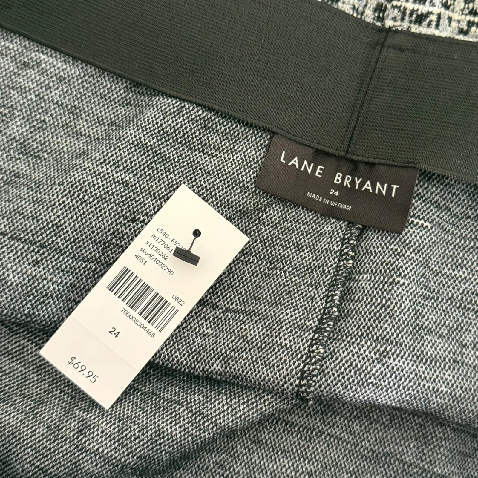 Lane Bryant Plus Size 24 Tweed Short Skirt Office Siren Woven Monochrome‎ NEW - Image 3