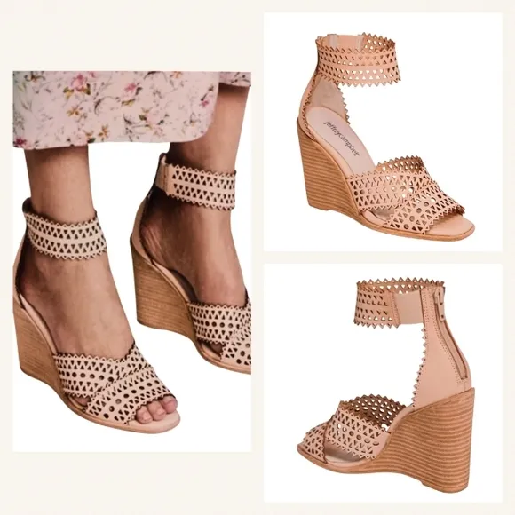 Jeffrey Campbell Besante Woven Wedge EUC $168 Size 8.5  S3601 - Image 2