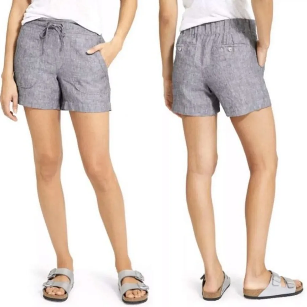Athleta  • Heathered Linen Shorts drawstring pull on Flint Grey - Image 11