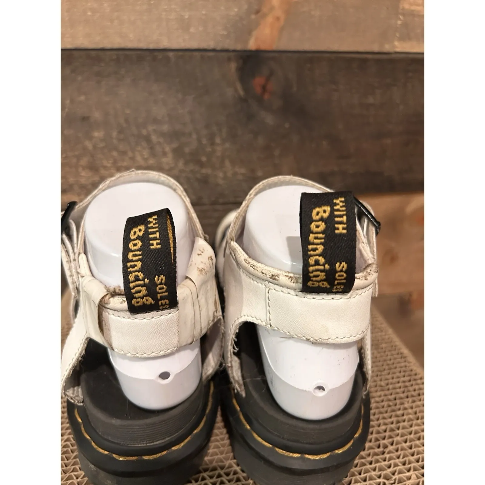 Dr. Martens Doc Blaire Sandals Womens Size 6 White Leather Strappy Gladiator - Image 7