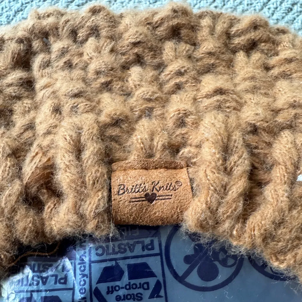Britt’s Knits Camel Tan Chunky Knit Beret NWT - Image 6