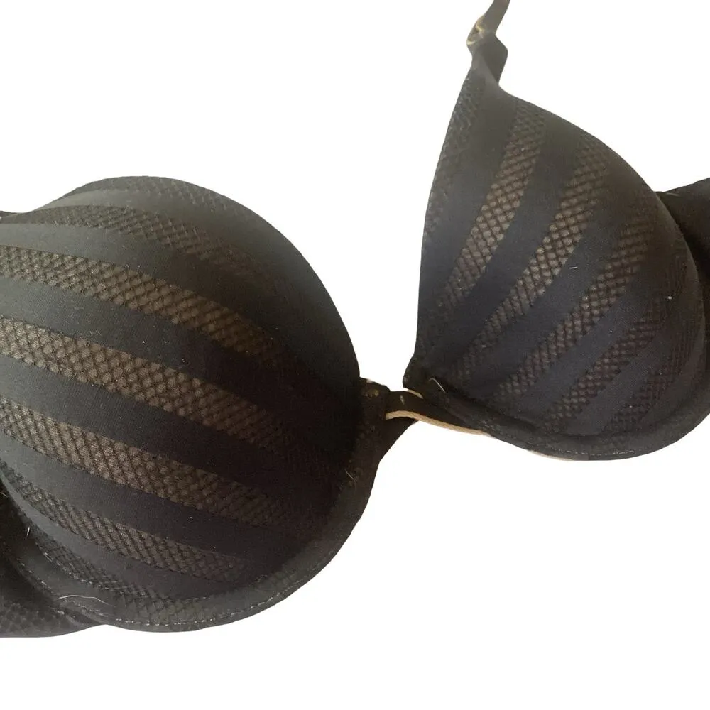 Underwire Ghost Stripes Bra Black Size undefined - Image 4