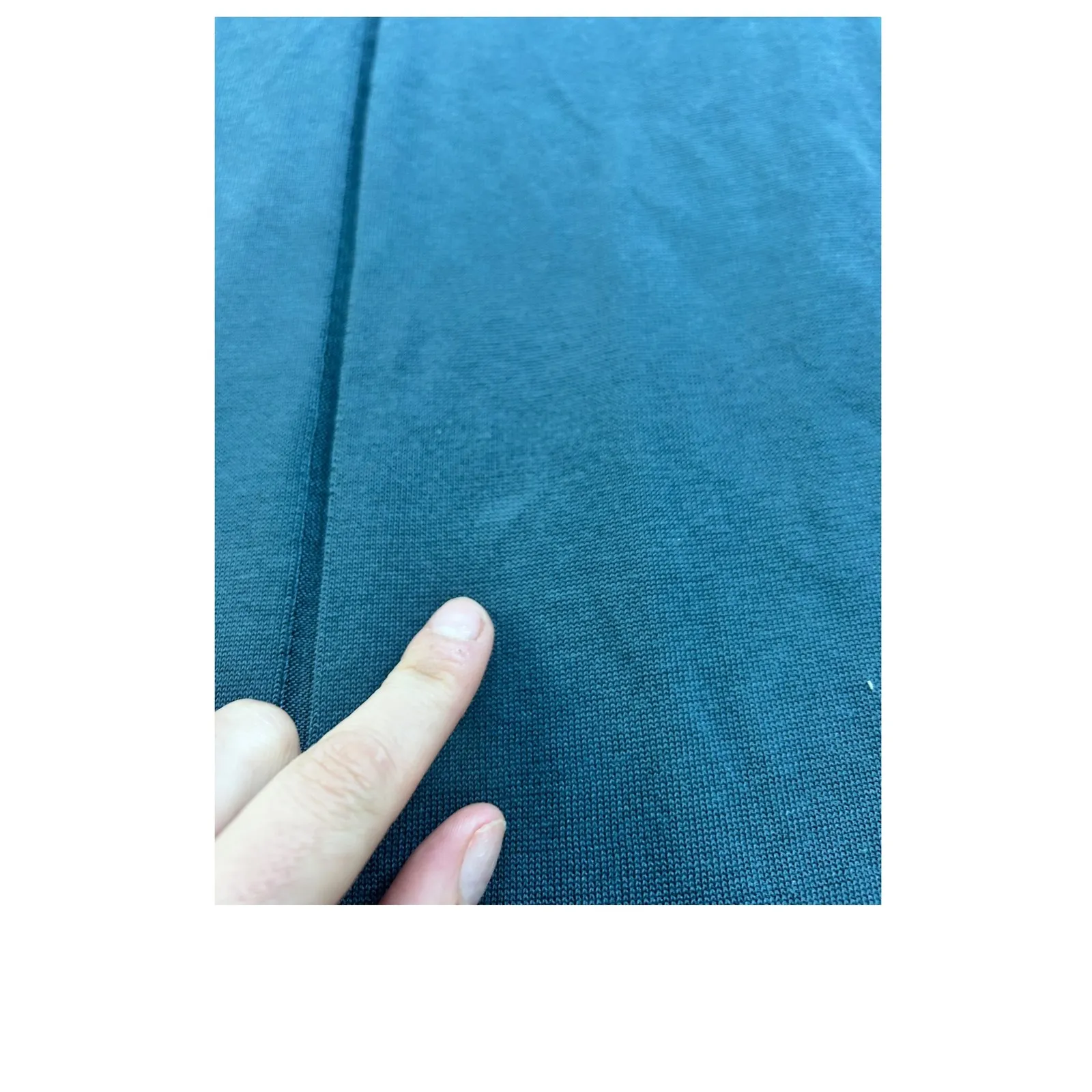 Lafayette 148 New York Cotton Blend V Neck Long Sleeve Tunic Dress Blue Size L - Image 8