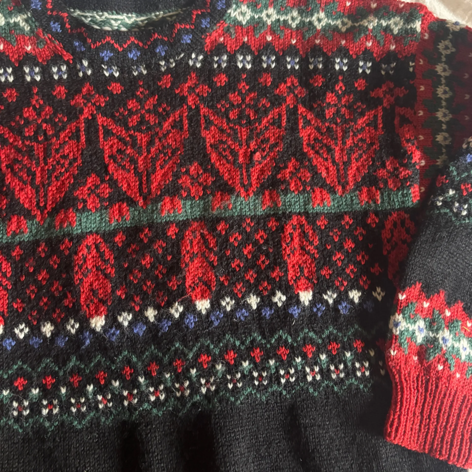 Handmade Fox Pattern Knit Sweater Nordic Style - Image 3