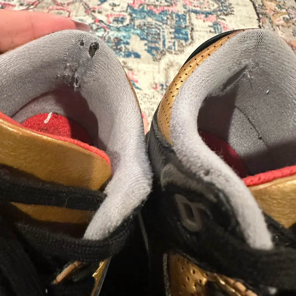 AIR JORDAN 3 RETRO CEMENT Black Gold Red High-Top Sneakers 8 - Image 10