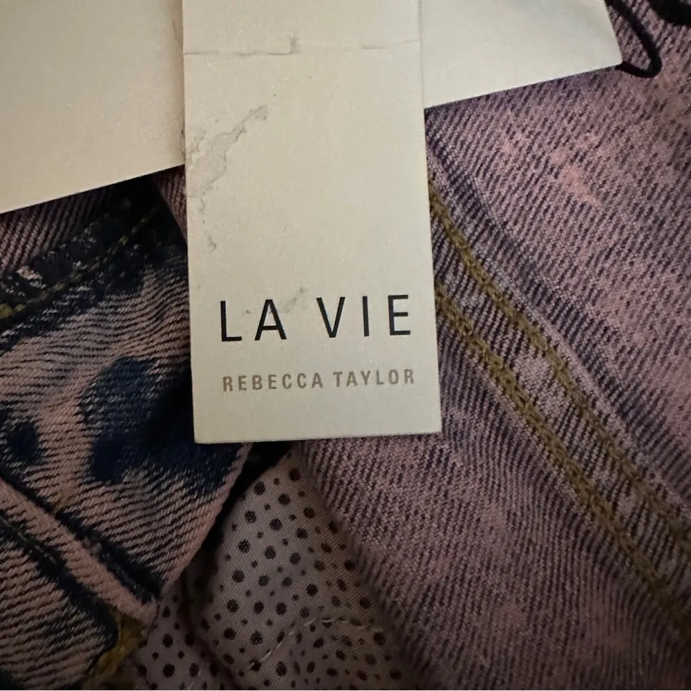 Rebecca Taylor La Vie Jeans Ines Womens 27 Pink Acid High Rise Slim Straight NEW - Image 10