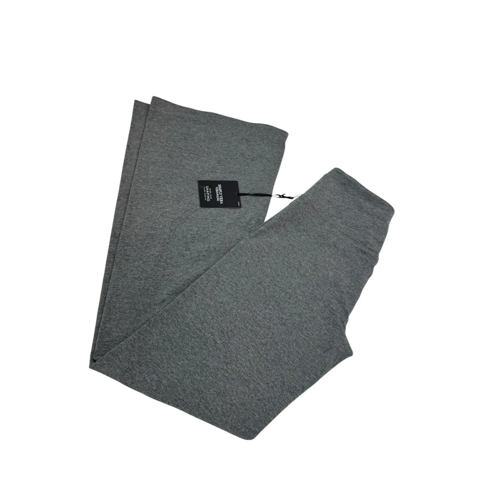 New Simply Vera Wang Women’s Leggings Grey High Rise Flared Leg  Slim Fit Size S - Image 3
