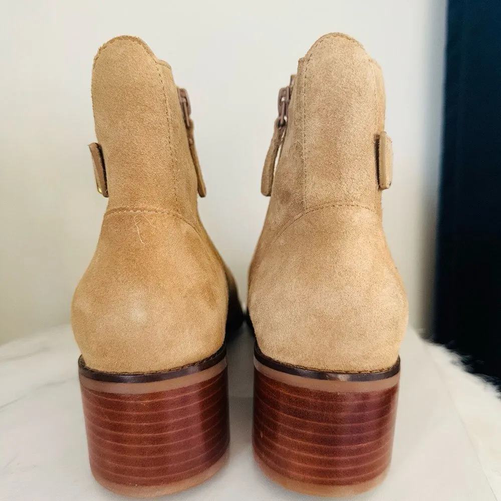 Cole Haan Holis Buckle Suede Leather Ankle Bootie, Tan,‎ Size 10, NWOB - Image 6