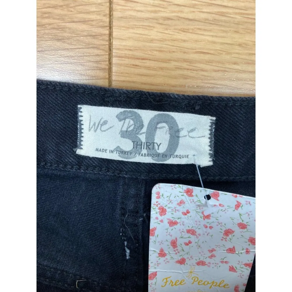 New We The Free Black Out Jeans Womens Size 30 Tapered Leg Casual Denim Pant - Image 4