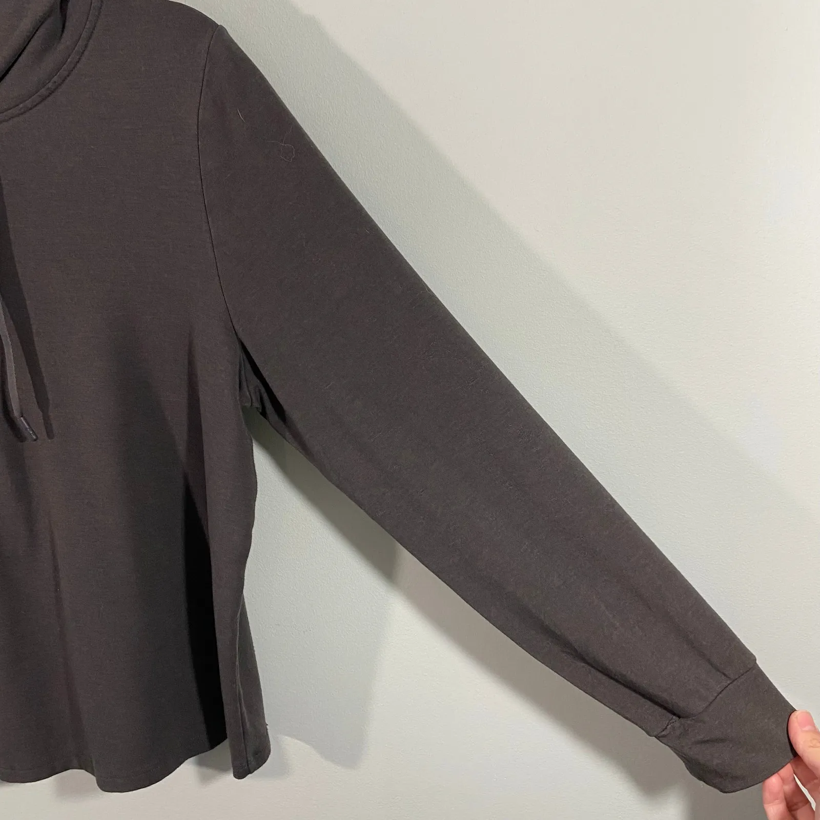 Cozy Earth Women Gray Ultra Soft Bamboo Pullover Hoodie Sweatshirt Size M Size M - Image 7