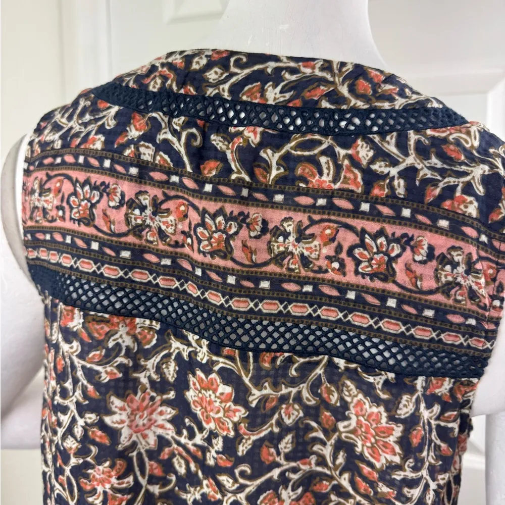 VERONICA BEARD
Leanna Sleeveless Ruffle Minidress In Moonlit Ocean Multi Small. - Image 11