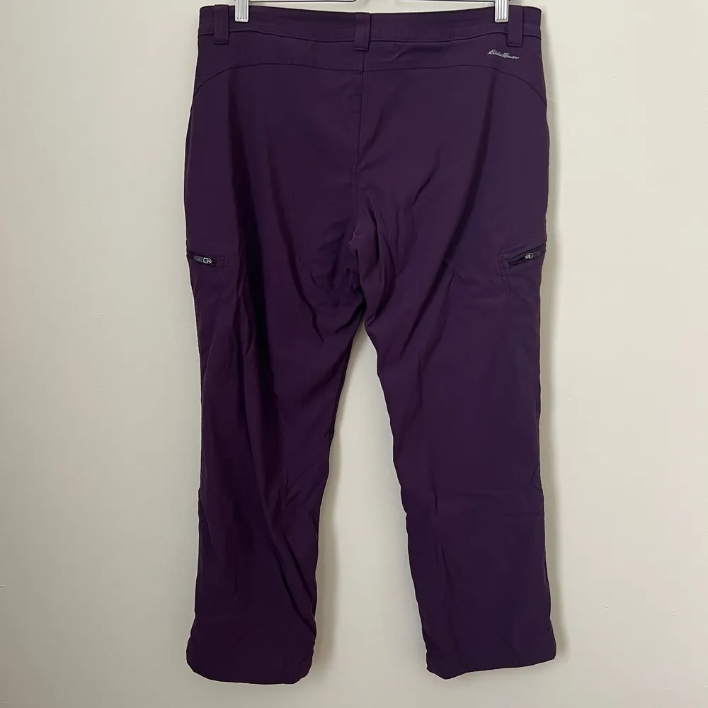 Eddie Bauer Women's Fleece Lined Purple Pants Size 14 - Image 2