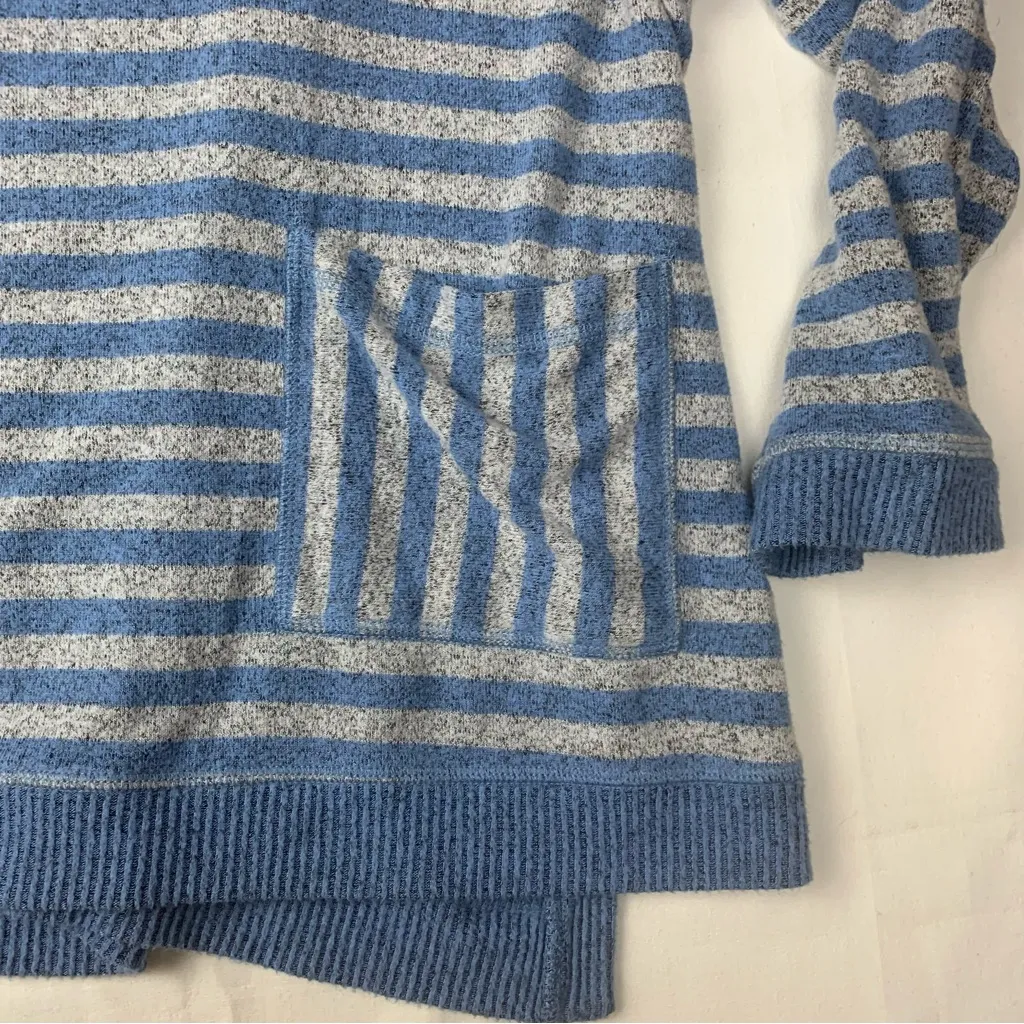 habitat size XL extra large Blue Gray Striped Women's long sleeve shirt Sweater - Image 4