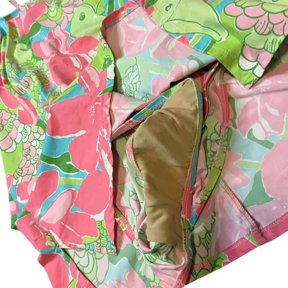 Lilly Pulitzer One-Piece Parrot Pattern Pink & Green Swimsuit Size 8  Vintage - Image 6