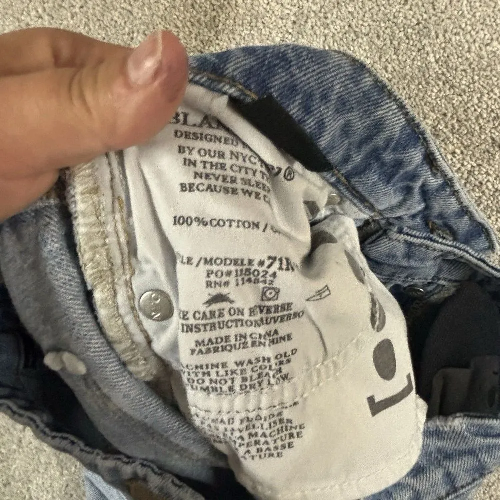 Blanknyc Jeans 28 Blue The Baxter Rib Cage‎ Straight Leg Hi Rise Mom Button Fly - Image 6