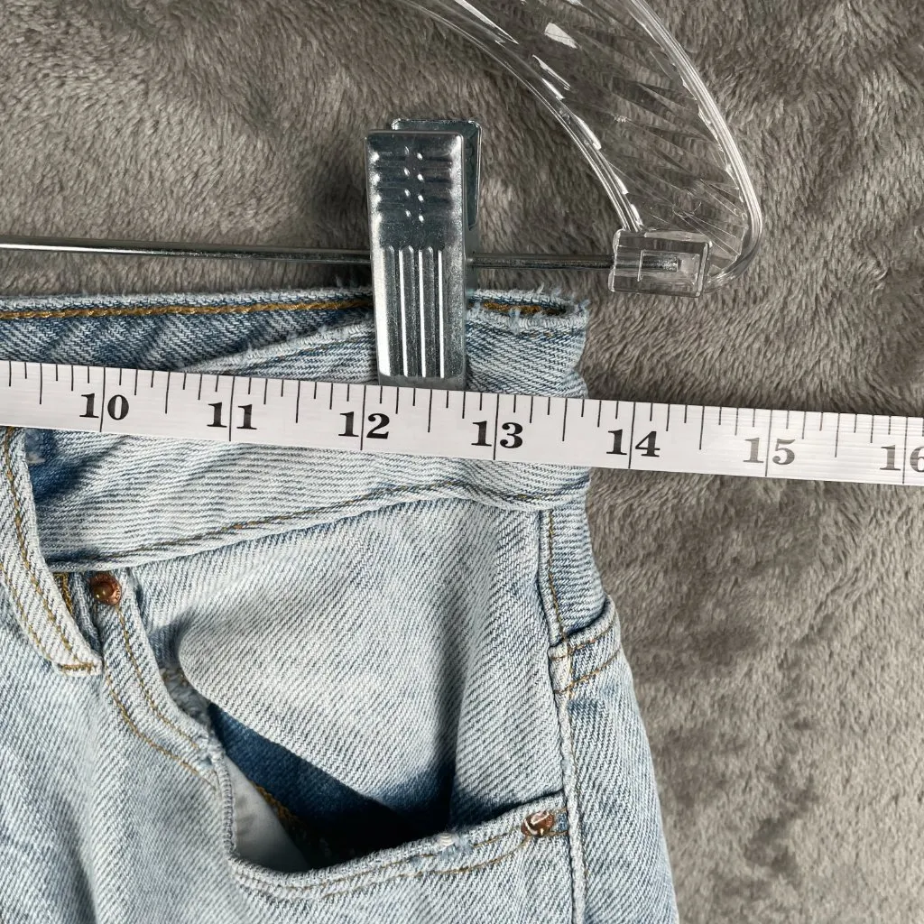 Pacsun 90’s Boyfriend Denim Ripped Jeans Womens Size 27 Light Wash Blue Grunge - Image 6