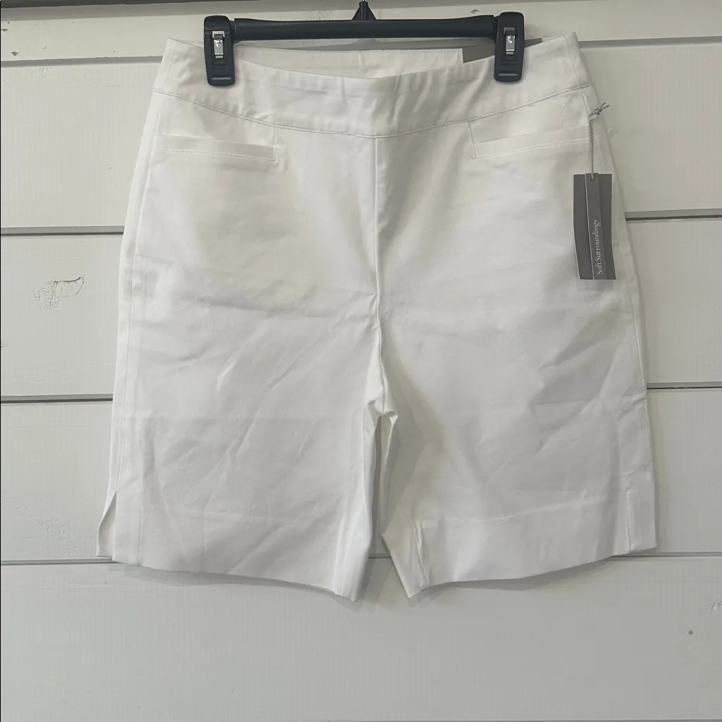 Soft Surroundings White SoftEssential SUPERLA Shorts NEW Medium - Image 2