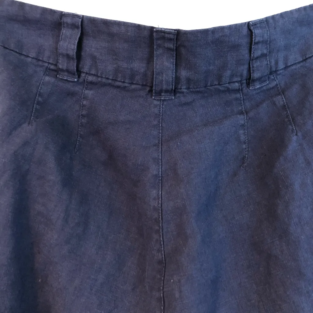 Nicole Miller Dark Navy Linen Pants - Image 7