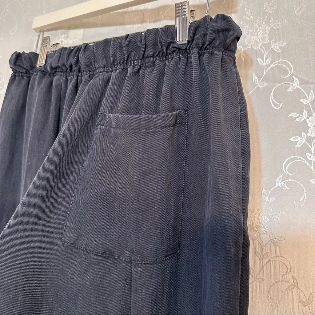 INDUSTRY Republic Clothing Tie Front Wide Leg Black Pants Small/Medium Size undefined - Image 9