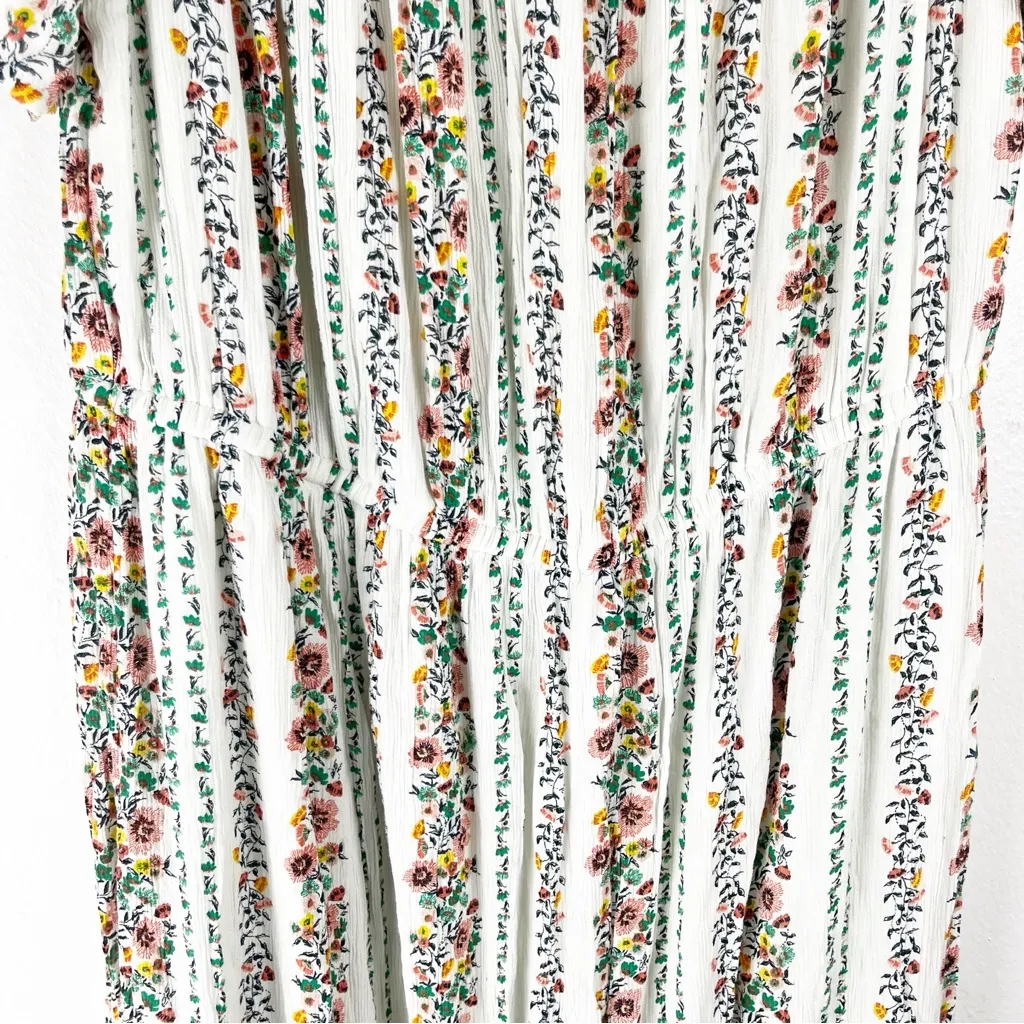 OLD NAVY Floral On/Off Shoulder Defined Waist Short Sleeves Lined Dress Size XL - Image 9