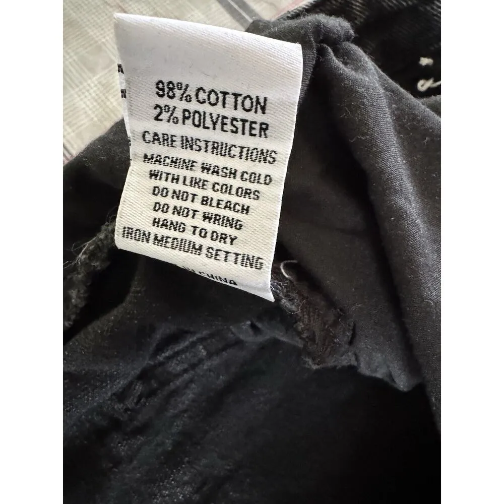 12th Tribe Asymmetrical Button Fly Acid Wash Black Straight Leg Jeans Size 29 - Image 9